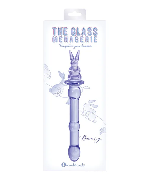 Glass Menagerie Rabbit Glass Dildo Purple Glass Menagerie Dildos