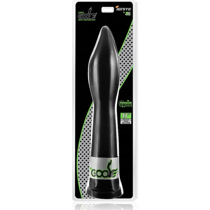 Si Novelties Dildos Ignite Goose Dildo Large w Suction Black 1743cm
