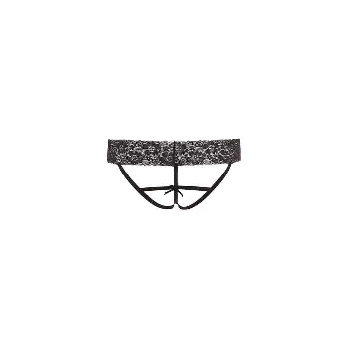 Barely Bare Strappy Butt Panty Black Barely Bare Anal