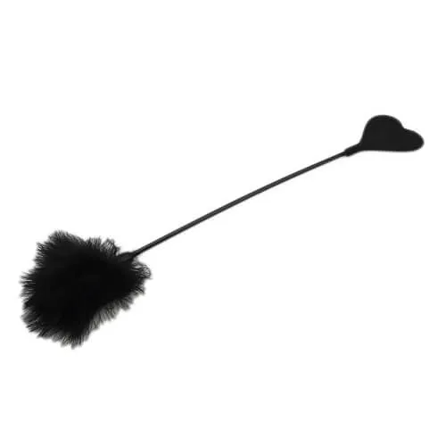 Bound To Please Silicone Heart Shaped Crop With Feather Tickler NNN Retail Ltd Female Sex Toys