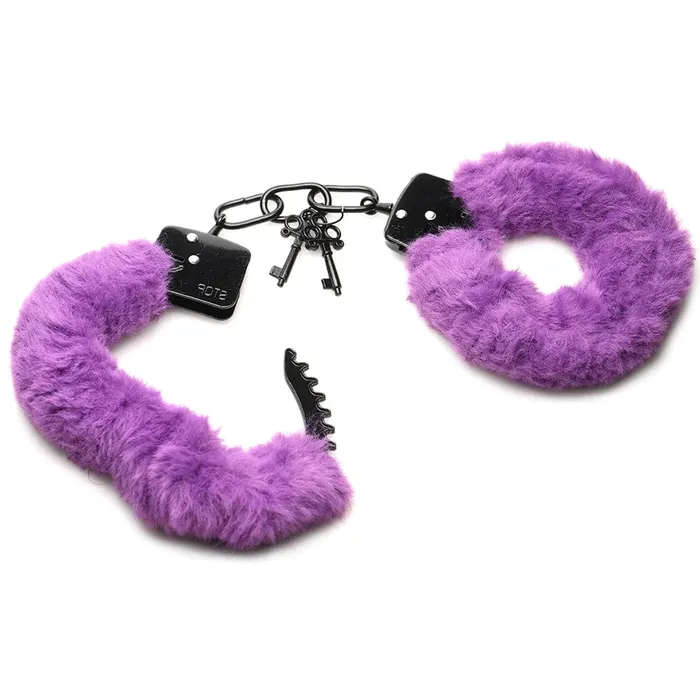 Master Series Cuffed In Fur Furry Handcuffs pink cherry Male Sex Toys