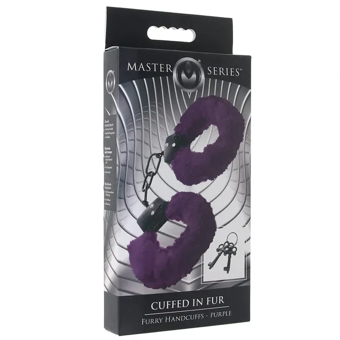 Master Series Cuffed In Fur Furry Handcuffs pink cherry Male Sex Toys