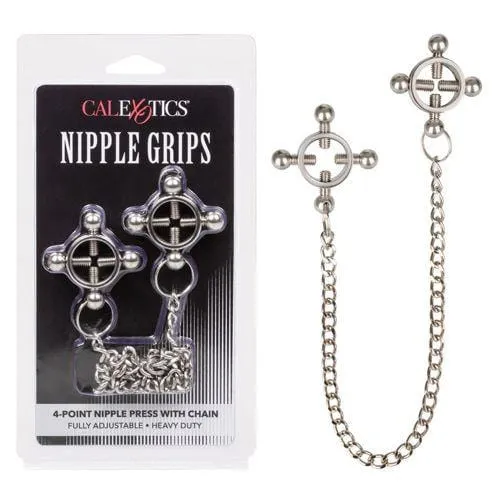 Nipple Clitoral Toys JDS Calexotics Nipple Grips 4Point Nipple Press with Chain Nipple Clitoral Toys JDS Calexotics Nipple Grips 4Point Nipple Press with Chain