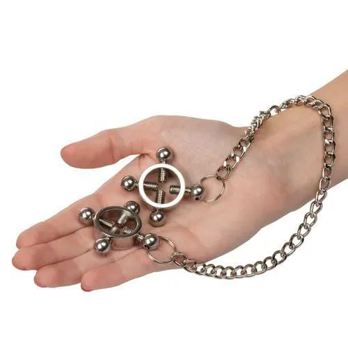 Nipple Clitoral Toys JDS Calexotics Nipple Grips 4Point Nipple Press with Chain