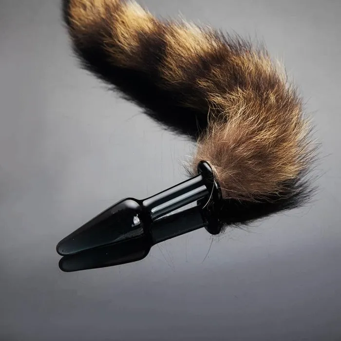EVEs SECRETS Anal Wild Fox Tail Glass Anal Plug Adult Sex Toys