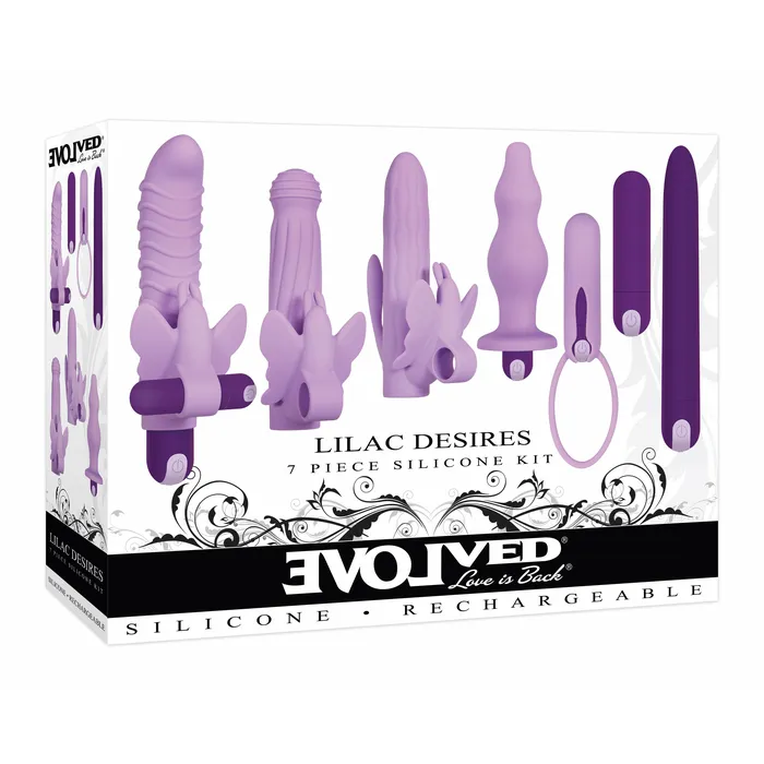 Evolved Novelties Female Sex Toys Lilac Desires 7 Piece Silicone Set Evolved Novelties Female Sex Toys Lilac Desires 7 Piece Silicone Set