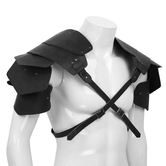 Female Sex Toys Mens PU Leather Chest Harness in Steampunk Style Cosplay XShaped Bondage with Shoulder Armors EVEs SECRETS