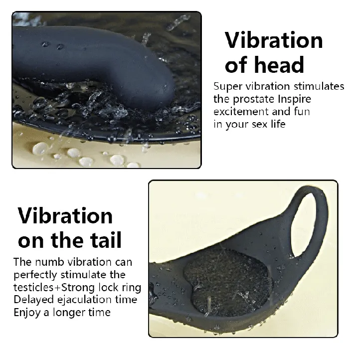 Male Sex Toys EVEs SECRETS Prostate Massager for Men Male Butt Vibrator with Cock Ring and Scrotum Pouch Adult Sex Toys