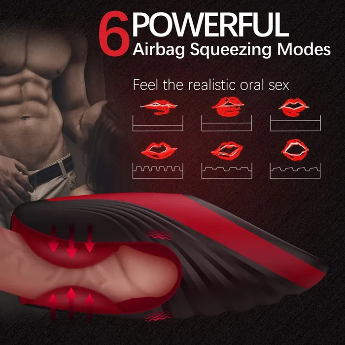 Male Sex Toys Lusty Age 6 Powerful Pinch Sucking and 9 Vibrating Modes Male Masturbator Cup