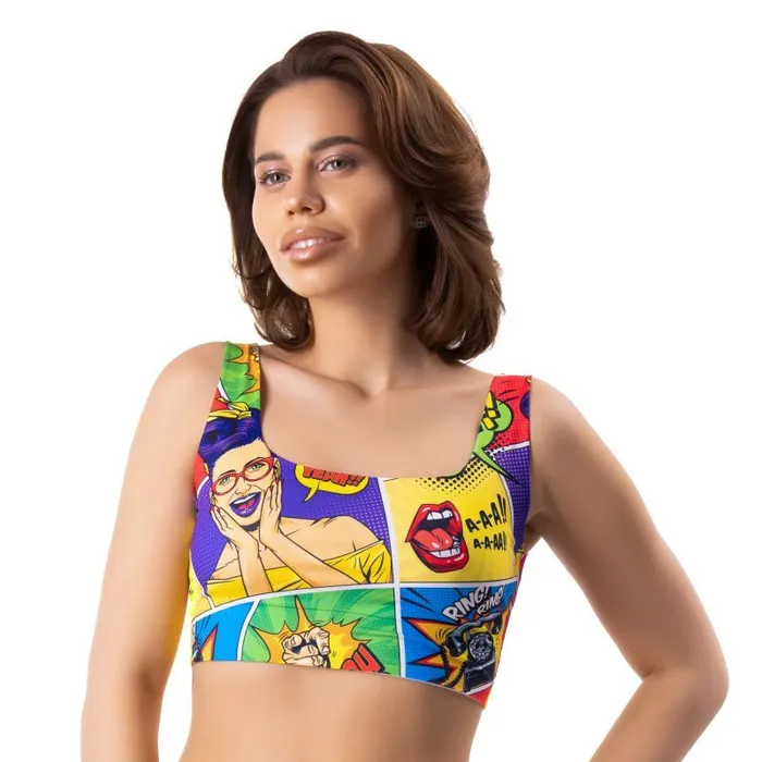 Mememe Lingerie Male Sex Toys Comics Insta Crop Top Medium Mixed
