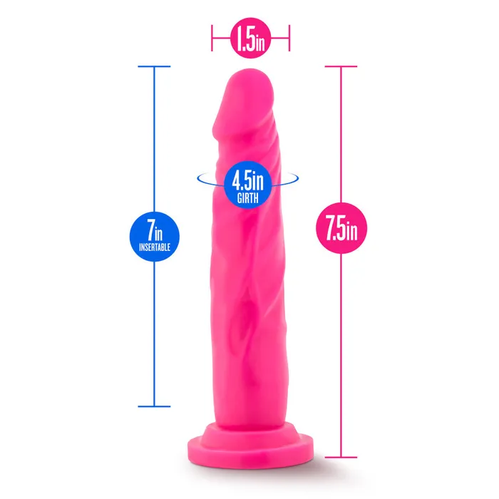Blush Dildos Neo 75 Inch Dual Density Cock Neon Pink Blush Dildos Neo 75 Inch Dual Density Cock Neon Pink
