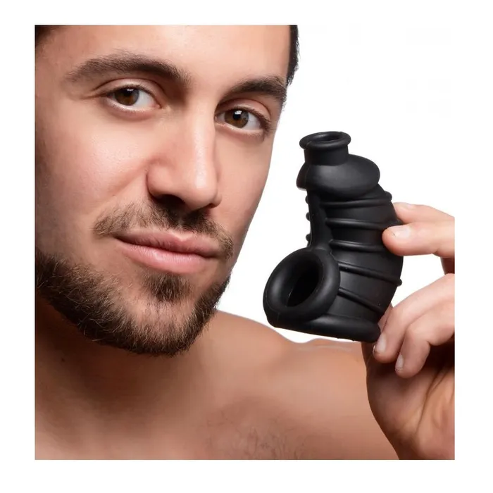 Master Series Male Sex Toys Master Series Dark Chamber Silicone Chastity Cage