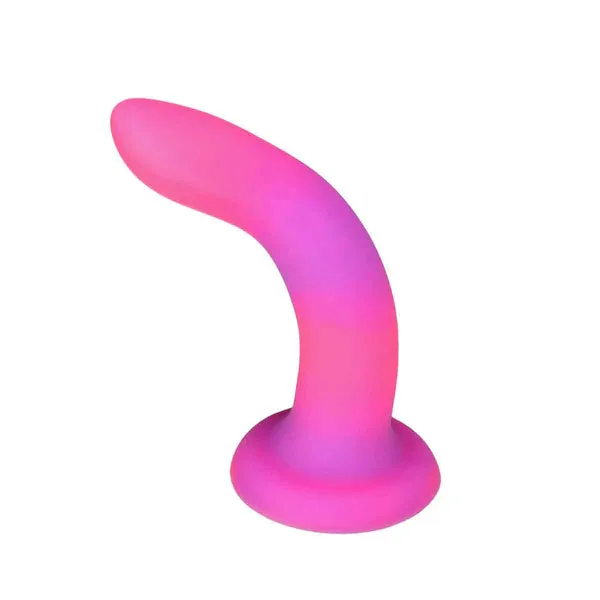 Rave by Addiction 8 Glow in the Dark Dildo Pink Purple Addiction Dildos