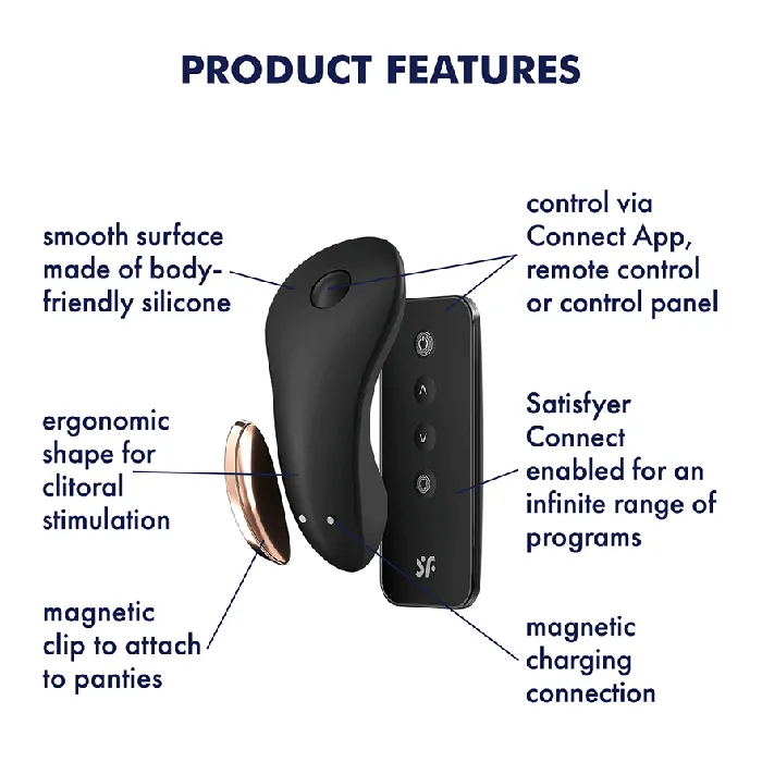 Satisfyer Little Secret Bluetooth Slip Vibrator Black Satisfyer Vibrators