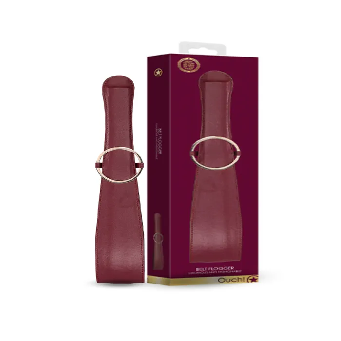 SHOTS Vibrators SHOTS Belt Flogger Burgundy