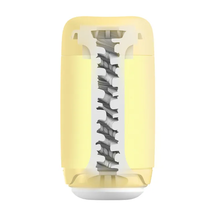 Tenga Puffy Soft Stroker Custard Yellow Tenga Male Sex Toys
