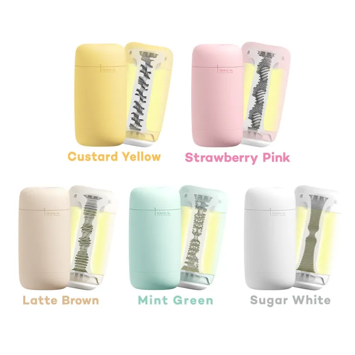 Tenga Puffy Soft Stroker Custard Yellow Tenga Male Sex Toys