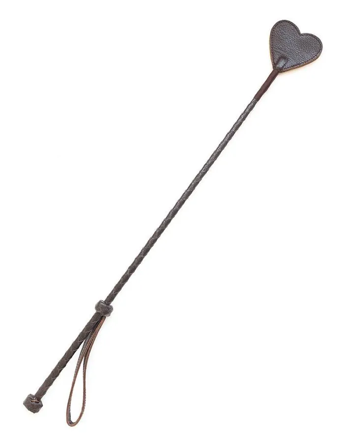 vendorunknown Brown Leather Heart Crop 235 Restraints