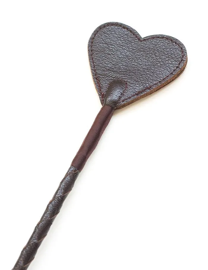 vendorunknown Brown Leather Heart Crop 235 Restraints