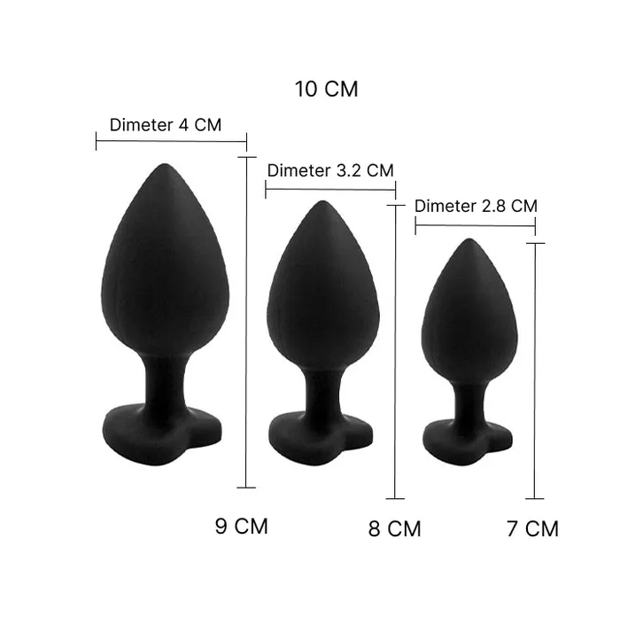 Anal Anal Play Heart Shaped Silicone Butt Plug Medium by Yoni