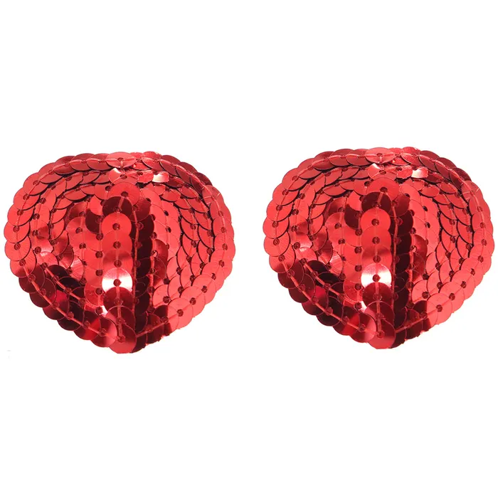 Anal Nipple Couture Red Sequin Heart Covers Little Genie Anal Nipple Couture Red Sequin Heart Covers Little Genie