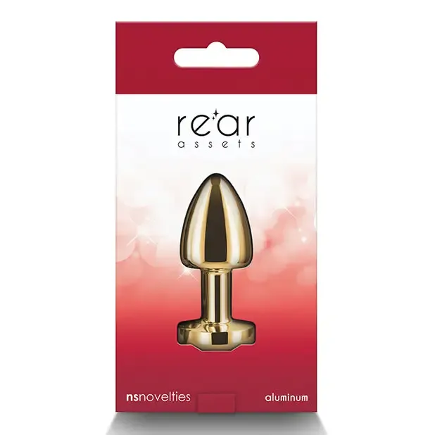 Anal NS Novelties Rear Assets Petite Metal Anal Plug GoldRed Anal NS Novelties Rear Assets Petite Metal Anal Plug GoldRed