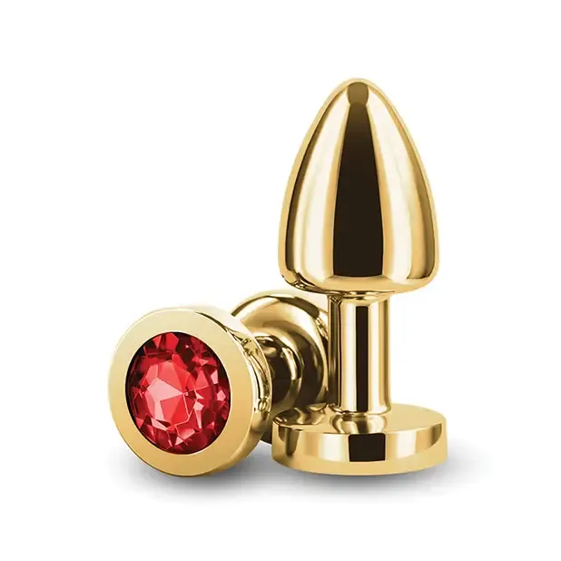 Anal NS Novelties Rear Assets Petite Metal Anal Plug GoldRed Anal NS Novelties Rear Assets Petite Metal Anal Plug GoldRed