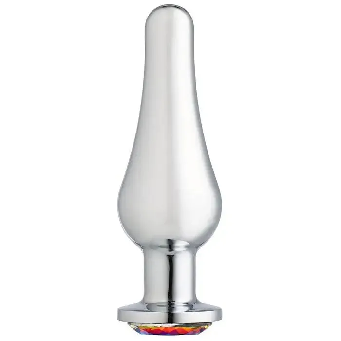Cloud 9 Novelties Male Sex Toys Cloud 9 Gems Silver Chromed Tall Anal Plug Large Cloud 9 Novelties Male Sex Toys Cloud 9 Gems Silver Chromed Tall Anal Plug Large