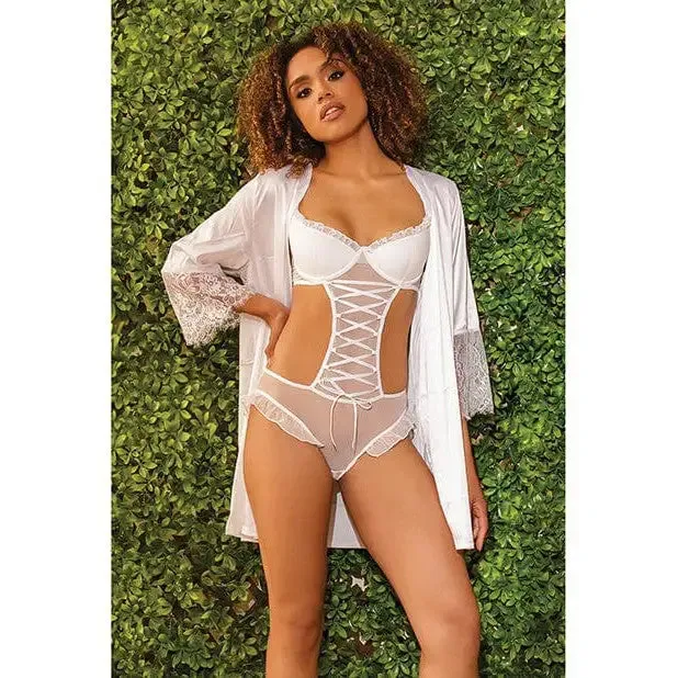 Coquette Vibrators Coquette Stretch Mesh Ruffled Crotchless Teddy Coquette Vibrators Coquette Stretch Mesh Ruffled Crotchless Teddy
