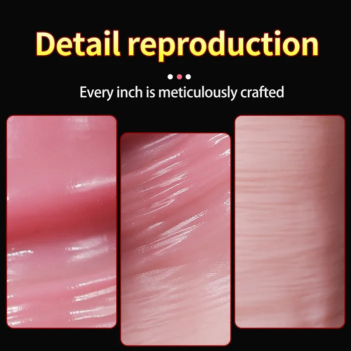 Dear Rabbits FN88 Soft Realistic Light Skin Color Silicone Penis Extender 7 Inch with Ball Loop Male Sex Toys