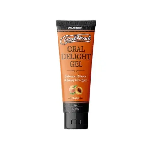 Doc Johnson GoodHead Oral Delight Gel Peach Bulk 4 oz Enhancers