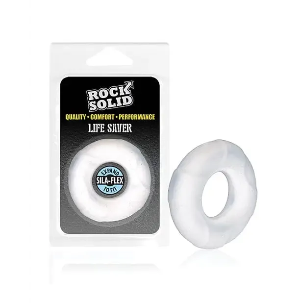 Doc Johnson Male Sex Toys Rock Solid Lifesaver Ring Translucent