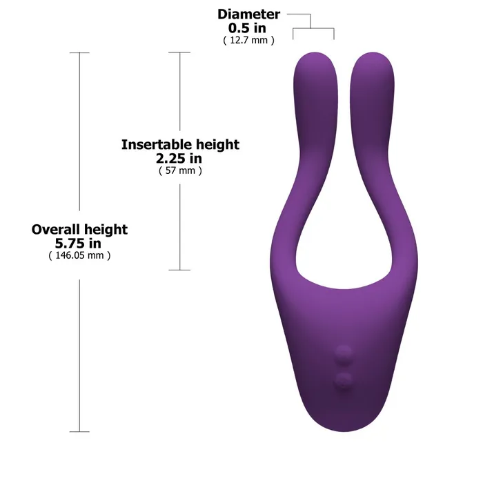 Doc Johnson Vibrators Doc Johnson Tryst V2 Bendable Multi Erogenous Zone Silicone Massager Purple