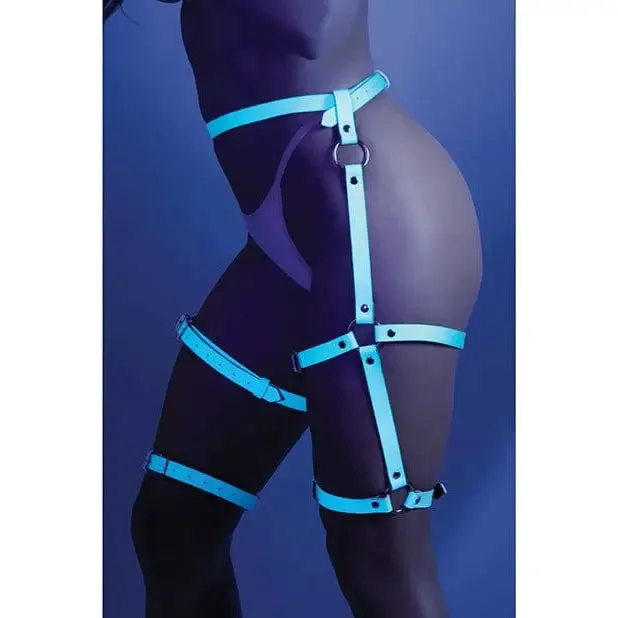 Glow Buckle Up Glow In The Dark Leg Harness by Fantasy Lingerie Fantasy Lingerie Female Sex Toys