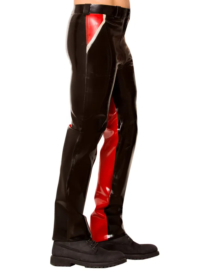 HonourSkintwocom Anal Latex Black Red White Contrast Jeans