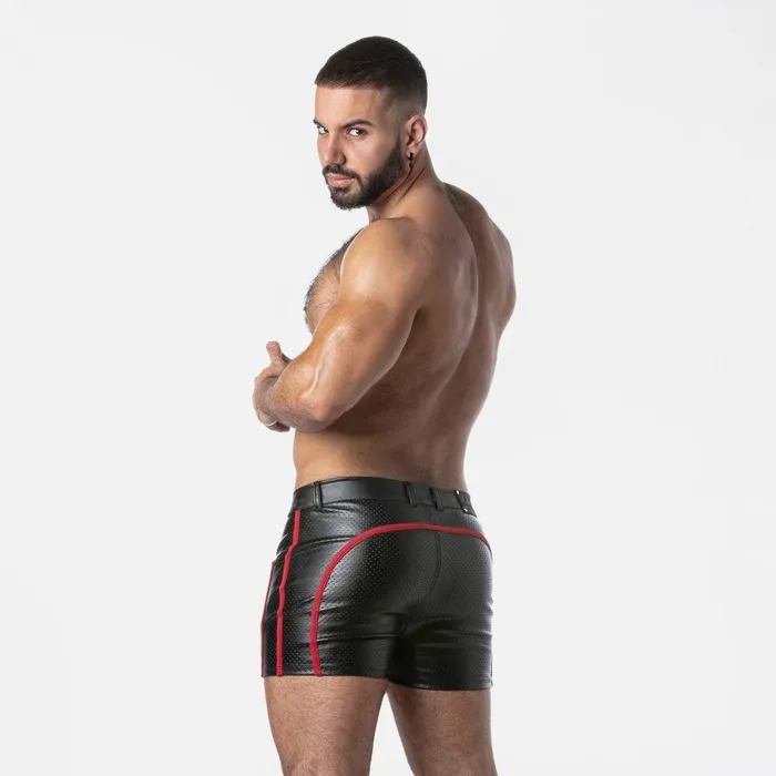 LOCKER GEAR Rub It Mini Shorts Red Locker Gear Vibrators