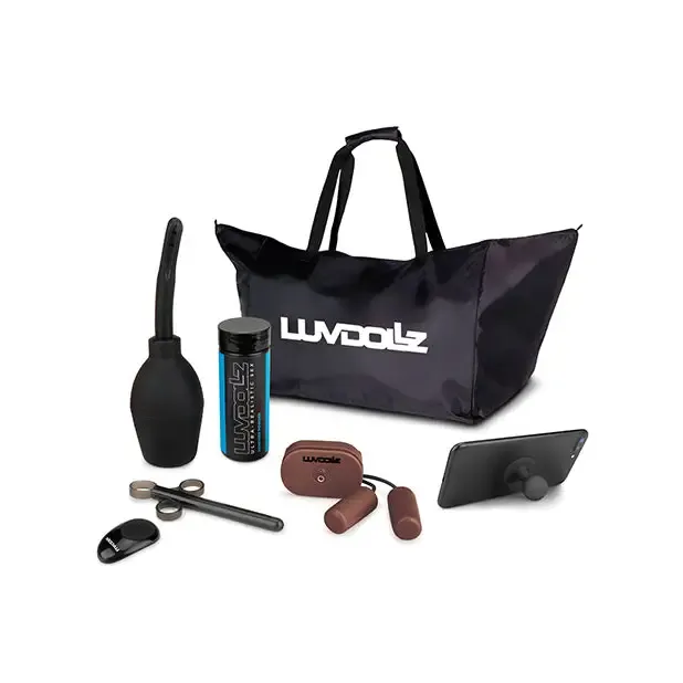 Male Sex Toys Electric Eel INC Luvdolz Remote Control Rechargeable Spread Eagle Pussy Ass Wdouche Mocha