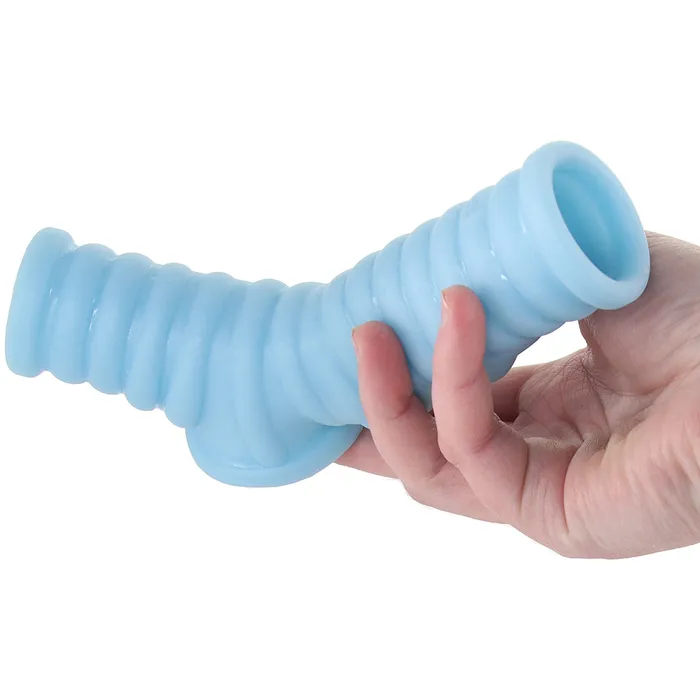 Nasstoys Power Sleeve Ribbed Vibrating Enhancer in Blue Male Sex Toys