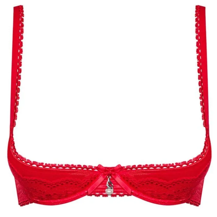 Obsessive Vibrators Obsessive Sexy Lingerie Lovica Half Bra SM Red