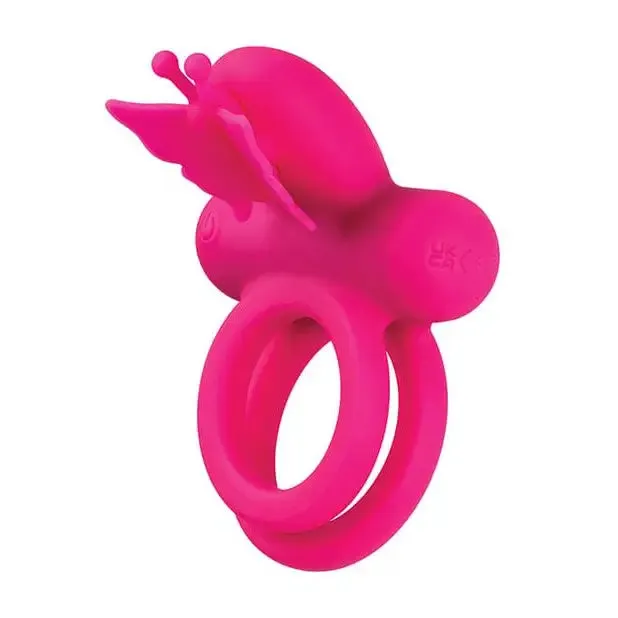 Silicone Rechargeable Butterfly Dual Ring CalExotics Female Sex Toys Silicone Rechargeable Butterfly Dual Ring CalExotics Female Sex Toys