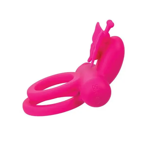 Silicone Rechargeable Butterfly Dual Ring CalExotics Female Sex Toys Silicone Rechargeable Butterfly Dual Ring CalExotics Female Sex Toys