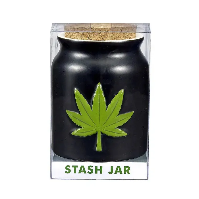 Vibrators Fashioncraft Green Leaf Stash Jar Vibrators Fashioncraft Green Leaf Stash Jar