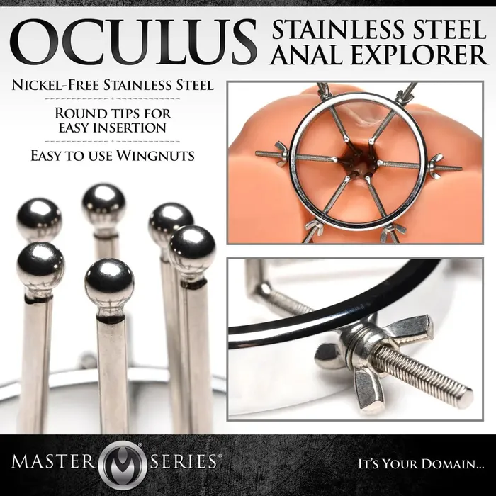 XR Brands Anal Oculus Stainless Steel Anal Explorer