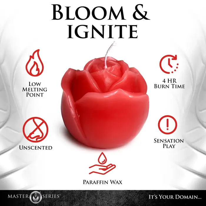 XR Brands Flaming Rose Drip Candle Vibrators